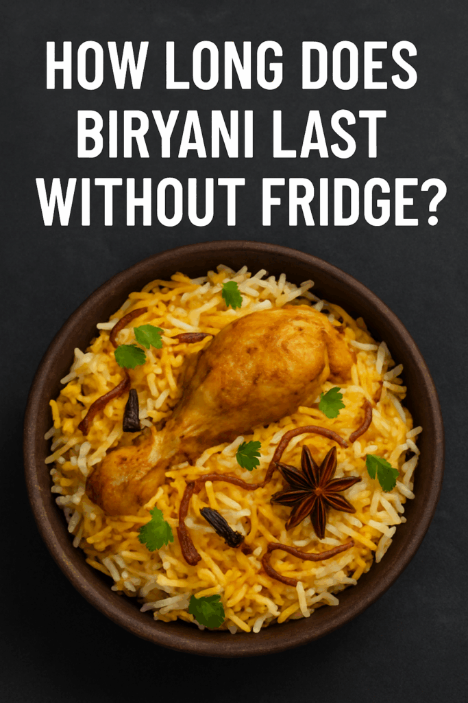 How long does biryani last without fridge