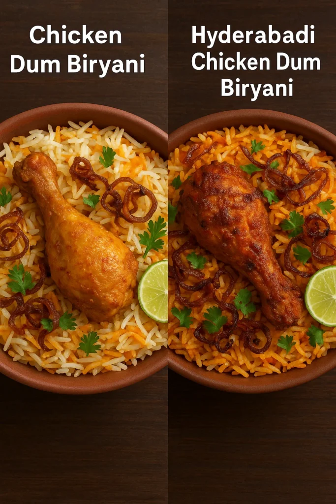 Chicken Dum Biryani vs. Hyderabadi Chicken Dum Biryani– Which One is Better?