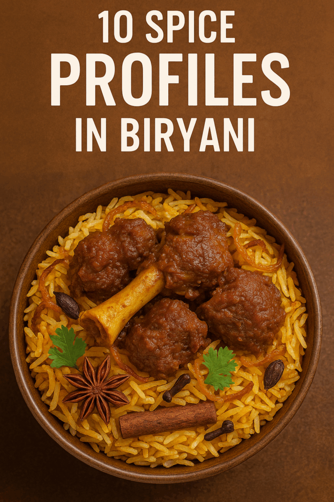 Best 10 spice profiles in biryani