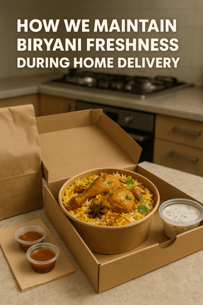 How We Maintain Biryani Freshness During Home Delivery